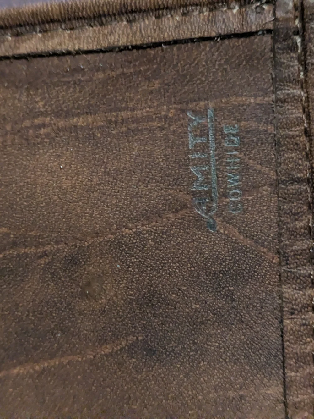 Vintage Amity Men's Trifold Wallet Brown Cowhide Leather Billfold NOS Classic